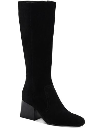 Aqua College Tori Suede Waterproof Knee-high Boots - Black
