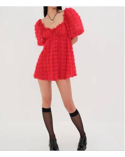 For Love & Lemons Hannah Mini Dress - Red