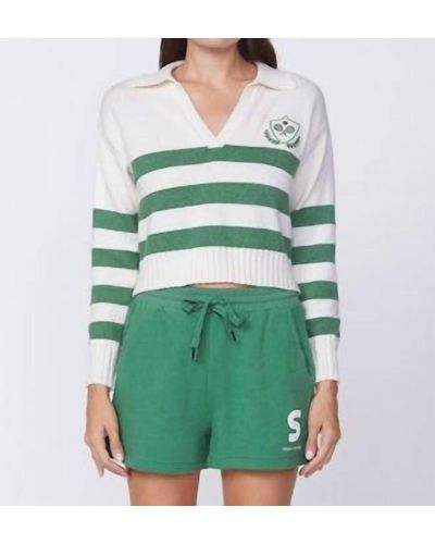 Stateside Johnny Embroidered Collar Sweater - Green