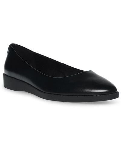 Anne Klein Serene Faux Leather Loafers - Black