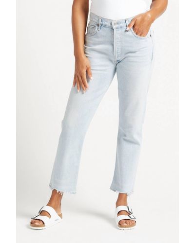 Citizens of Humanity Charlotte High Rise Straight Crop Jeans - Blue