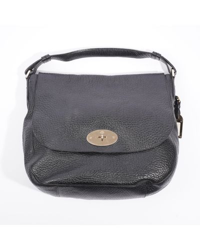 Mulberry Postman's Lock Hobo Leather Shoulder Bag - Black