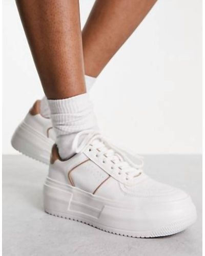 Steve Madden Perrin Chunky Sneakers In Tan/ White