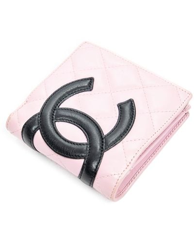 Chanel Cambon Ligne Compact Bifold Wallet - Pink