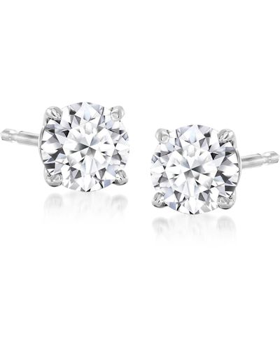 Ross-Simons Lab-grown Diamond Stud Earrings - White