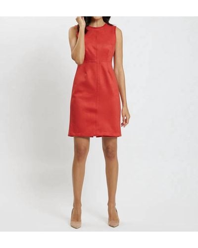 Jude Connally Julia Dress Faux Suede Mini Dress - Red
