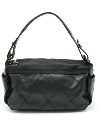 Chanel Paris Biarritz Leather Shopper Bag (pre-owned) - Black