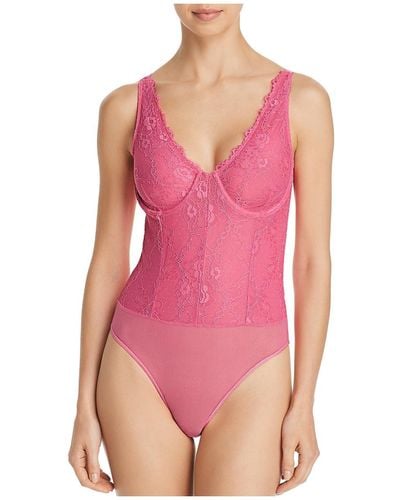 Bardot Essie Lace Mesh Bodysuit - Pink