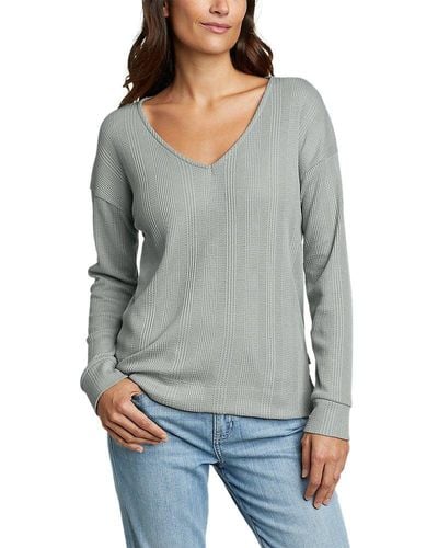 Eddie Bauer Canyon Heights V-neck Top - Gray