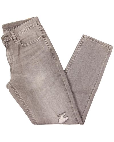 Levi's Distressed Athletic Fit Slim Jeans - Gray