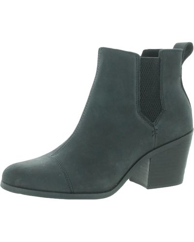 TOMS Everly Nubuck Pull On Ankle Boots - Green