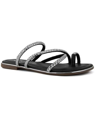 Sugar Daydreamer Slip-on Embellished Slide Sandals - Black