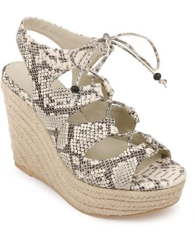 Rampage Fina Wedge Sandals - Natural
