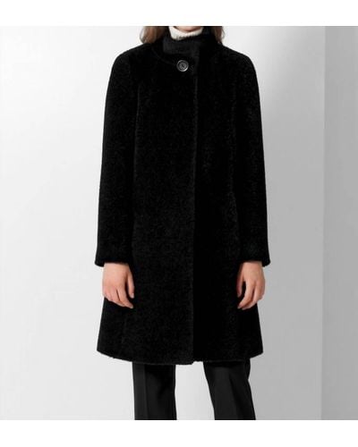 Cinzia Rocca Flared Wool And Alpaca Coat - Black