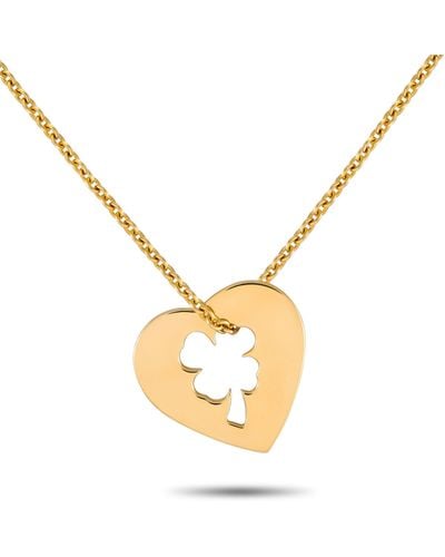 Chanel 18k Yellow Heart Pendant Necklace Ch15-051424 - Metallic