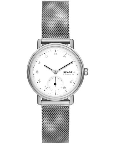 Skagen Kuppel Lille White Dial Watch - Metallic