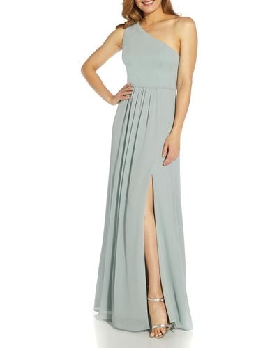 Adrianna Papell Chiffon Maxi Evening Dress - Blue