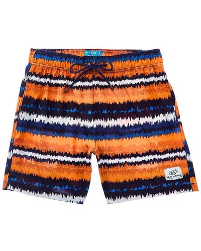 Beach Bros Acid Stripes Swim Short - Orange