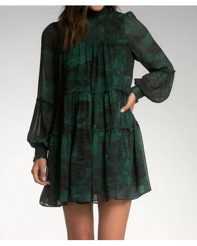 Elan Print Dress - Green