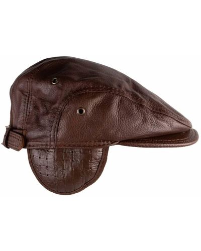 Cloud Nine Warm Leather Ivy Hat - Brown