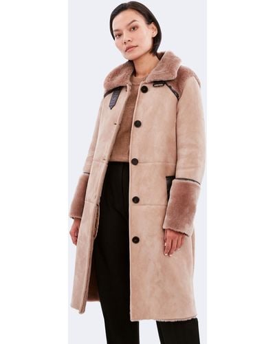 Dawn Levy Astrid - Suede Coat - Natural