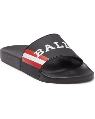 Bally Simon 6234034 Logo Rubber Sandals - Black