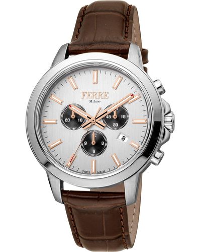 Ferré Fashion 44mm Quartz Watch - Gray