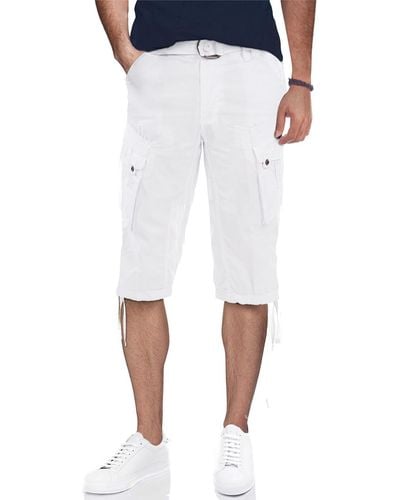 Xray Jeans Cargo Belted Capri Pants - White