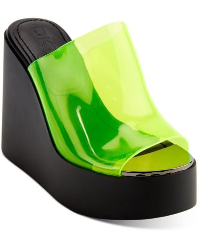DKNY Pen Slip-on Comfort Platform Sandals - Green