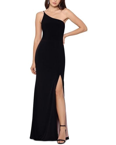 Xscape Petites Side Slit Maxi Evening Dress - Black