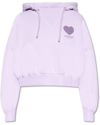 RED Valentino Lavender Hoodie Pullover Sweatshirt In Purple