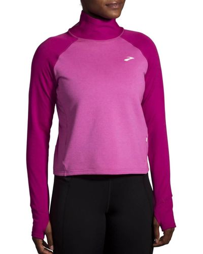 Brooks Notch Thermal 2.0 Long Sleeve Top - Pink