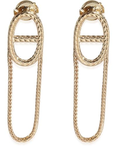Hermès Chaine D'ancre Danae Earrings In 18k Yellow Gold - Metallic