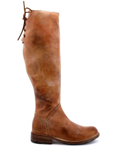 Bed Stu Manchester Tall Boot In Tan Rustic White - Brown