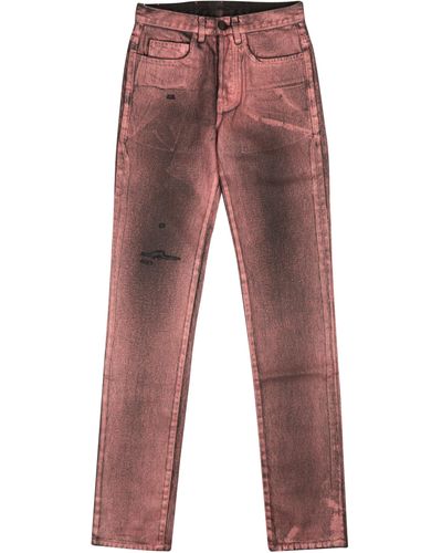 Sp5der Wash Jeans - Metallic - Red