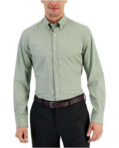 Club Room Slim Fit Collar Button-down Shirt - Green