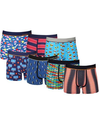 Unsimply Stitched Boxer Trunk 7 Pack - Multicolor