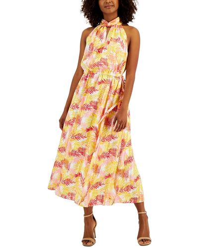 Anne Klein Pinstripe Long Maxi Dress - Multicolor