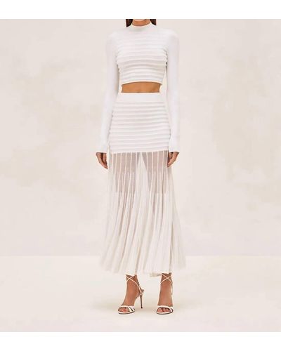 Alexis Franki Skirt In White - Natural