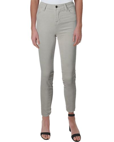 J Brand Alana Corduroy Cropped Skinny Jeans - Gray