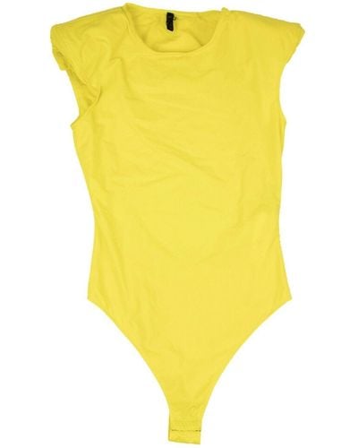 Unravel Project Cut-out Bodysuit - Yellow