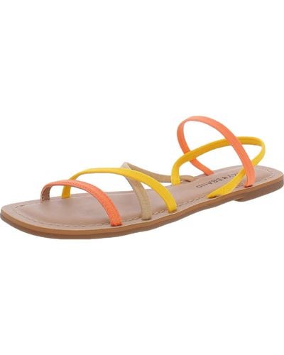 Lucky Brand Bizell Slip On Strappy Flat Sandals - Pink