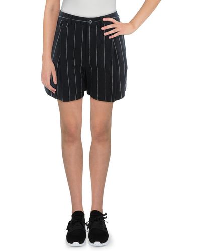 Lauren by Ralph Lauren Linen Mini Casual Shorts - Black