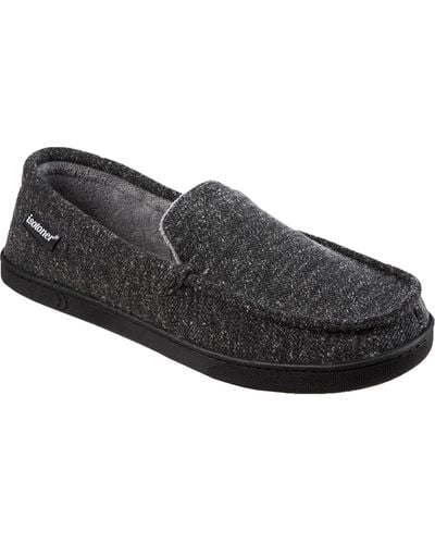 Isotoner Cooling Slip On Loafer Slippers - Black