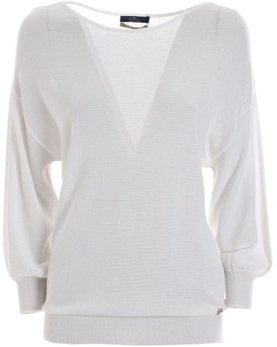 Yes-Zee Viscose Sweater - White