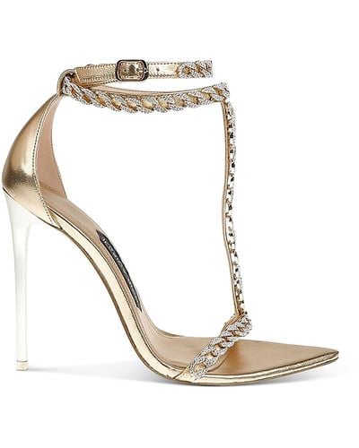 Jessica Rich Luxe Sandal Leather Strappy Heels - White