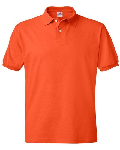 Hanes Ecosmart Jersey Polo - Orange