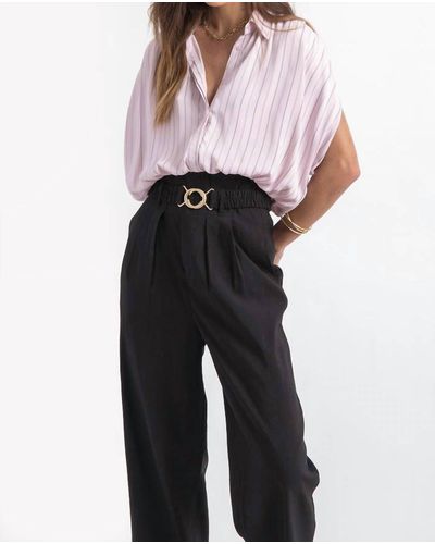 Bishop + Young The Power Of Purple Blake Bubble Hem Top - Pink