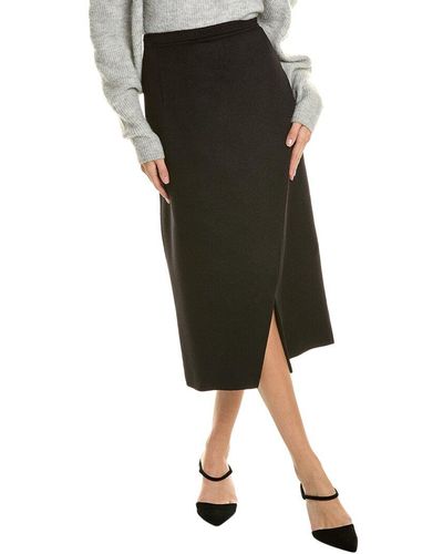 Michael Kors Scissor Wool, Angora, & Cashmere-blend Skirt - Black