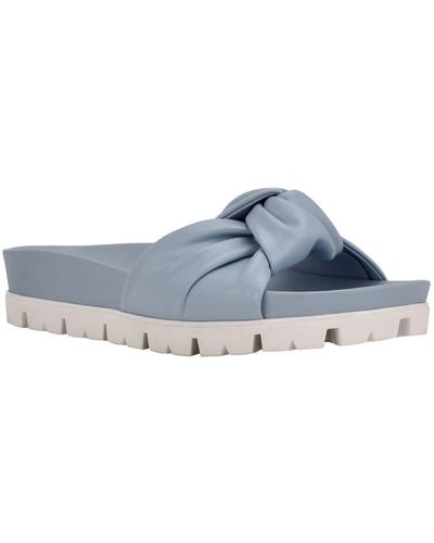 Calvin Klein Chaya Slip On Outdoors Platform Sandals - Blue